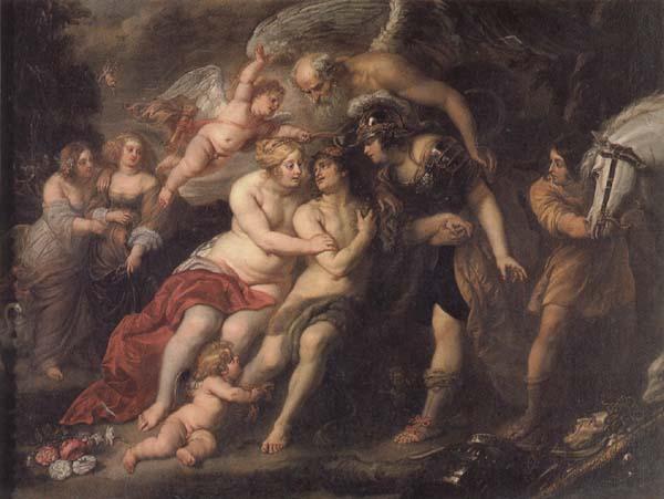 Jan Van Den Hoecke Hercules between Vice and Virtue oil painting image